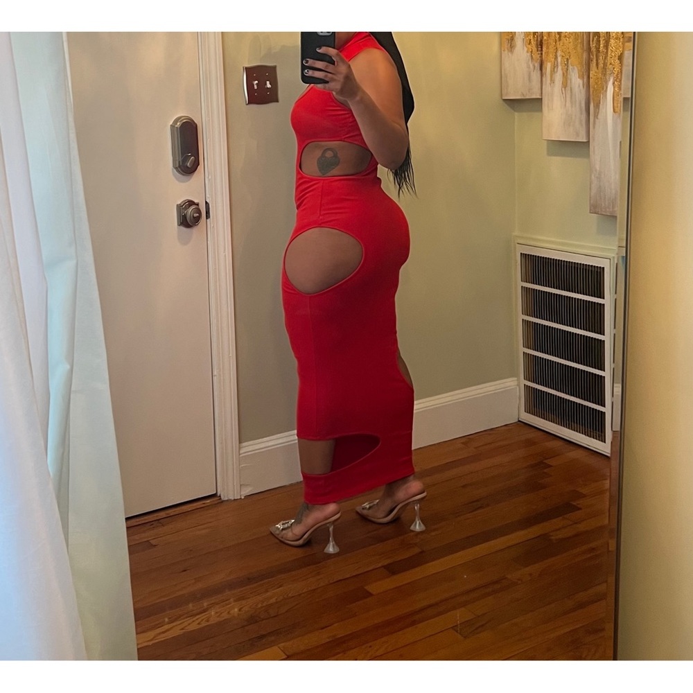 🌹NEW - VINI Dress in Honey Mustard & Red - Picture 11 of 13